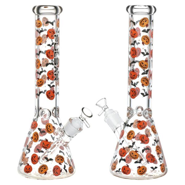 Pulsar Cackling Pumpkins Batty Beaker Glass Water Pipe | 14mm F - Image 3