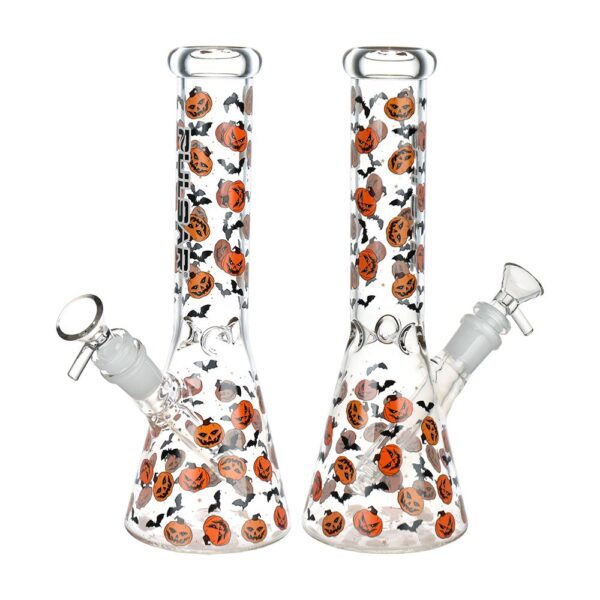 Pulsar Cackling Pumpkins Batty Beaker Glass Water Pipe | 14mm F - Image 2