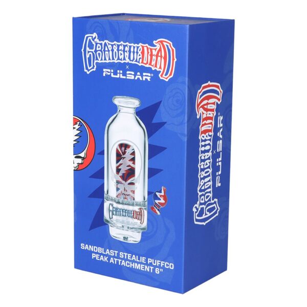 Grateful Dead x Pulsar Sandblast Stealie Attachment Set for Puffco Peak & Peak Pro - 6" - Image 5