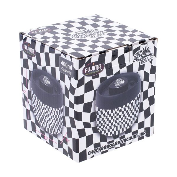 Fujima Dank Tank Vacuum Glass Jar - 4.2" / Checkerboard - Image 3
