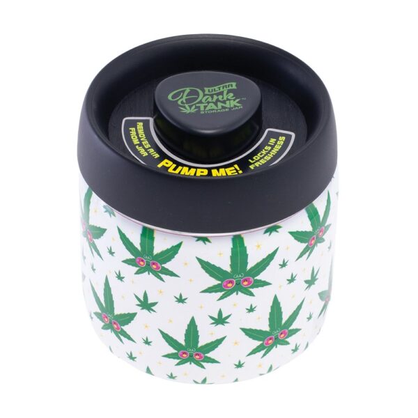 Fujima Dank Tank Vacuum Glass Jar - 4.2" / Hemp Leaf