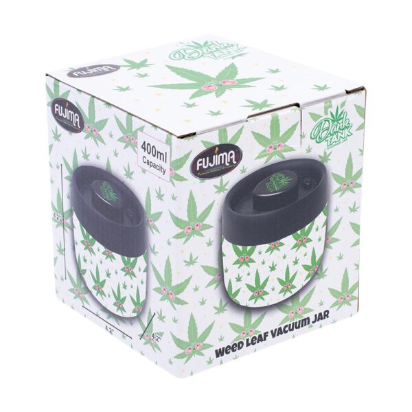 Fujima Dank Tank Vacuum Glass Jar - 4.2" / Hemp Leaf - Image 3