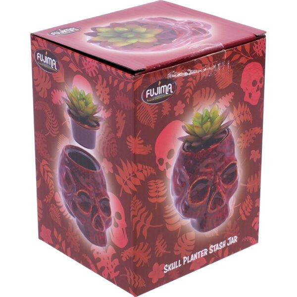 Fujima Skull Planter Reactive Glaze Ceramic Stash Jar | 4.5" - Image 7