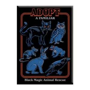 Steven Rhodes Magnet - Adopt A Familiar Black Magic Animal Rescue / 2.5" x 3.5"