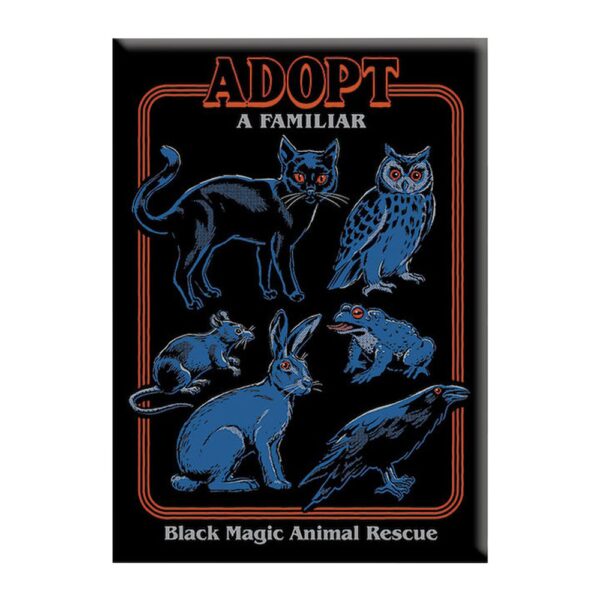 Steven Rhodes Magnet - Adopt A Familiar Black Magic Animal Rescue / 2.5" x 3.5"