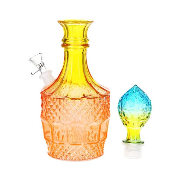 Vintage Decanter Ombre Glass Water Pipe - Liquor / 12" / 14mm F / Colors Vary - Image 2