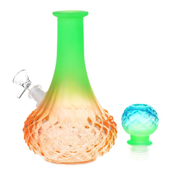 Vintage Decanter Ombre Glass Water Pipe - Long Neck / 9.75" / 14mm F/Colors Vary - Image 2