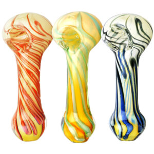 Swirl Spoon Pipe | 3.75" | Colors Vary