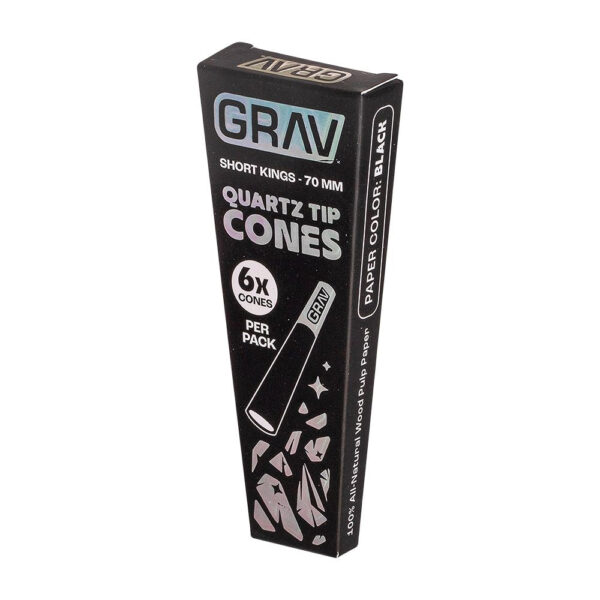 GRAV Quartz Tip Pre-Rolled Cones | Black | 16pk Display - Image 3