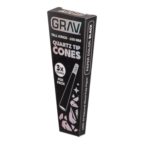 GRAV Quartz Tip Pre-Rolled Cones | Black | 16pk Display - Image 6