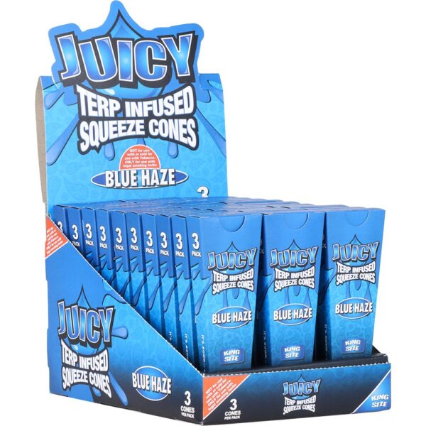 Juicy Terp Infused Squeeze Pre-Rolled Cones | Blue Haze | 30pk Display - Image 2