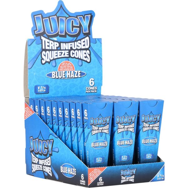 Juicy Terp Infused Squeeze Pre-Rolled Cones | Blue Haze | 30pk Display - Image 4