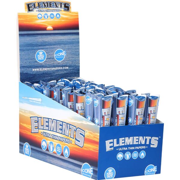 Elements Ultra Thin Pre-Rolled Cones | 32pk Display - Image 2