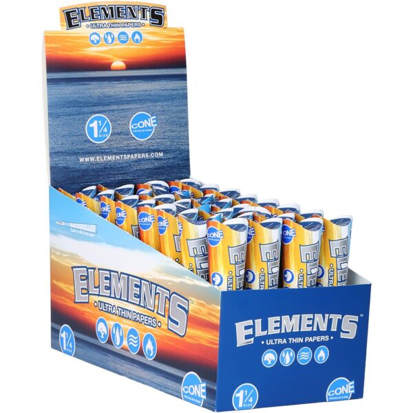 Elements Ultra Thin Pre-Rolled Cones | 32pk Display - Image 4