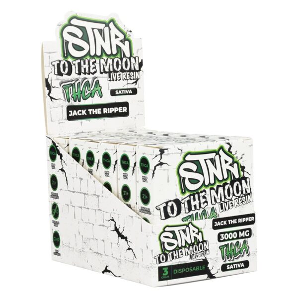 STNR To The Moon THCA Live Resin Disposable Vape | 3g | 6ct Display - Image 3
