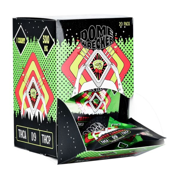 HiXotic Dome Wrecker D9+THCA+THCP Vegan Gummy | 500mg | 20pk Display - Image 3