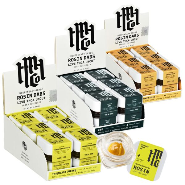 Modern Herb Co Dispensary Grade Live Rosin THCA Uncut Dabs | 1g | 12ct Display