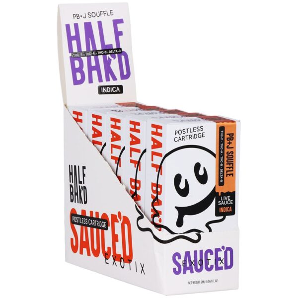 Half Bak'd x Sauce'd Exotix THCA Vape Cartridge | 2g - Image 4