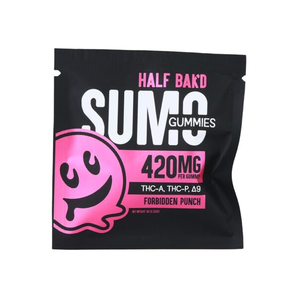 Half Bak'd Sumo THCA, THCP & D8 Gummies | 840mg | 2pc | 30pk Display - Image 6