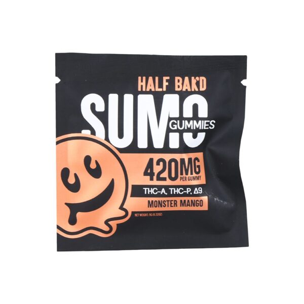 Half Bak'd Sumo THCA, THCP & D8 Gummies | 840mg | 2pc | 30pk Display - Image 8