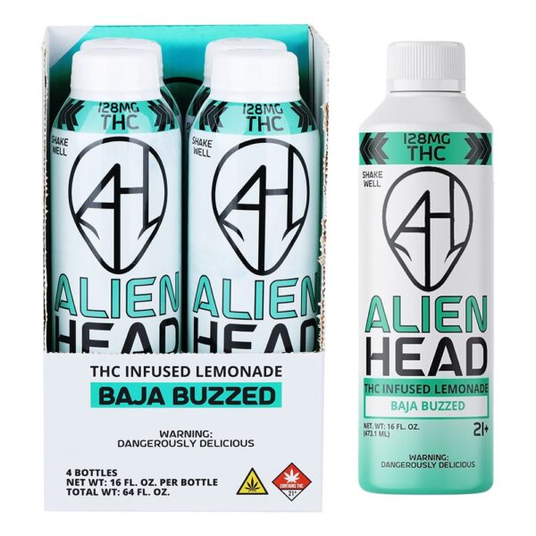 Alien Head D9 THC Lemonade | 16oz | 128mg | 4ct Display - Image 4
