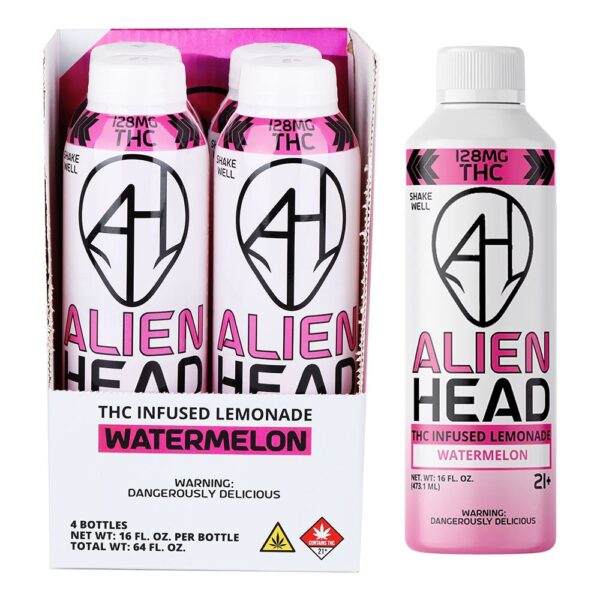 Alien Head D9 THC Lemonade | 16oz | 128mg | 4ct Display - Image 6