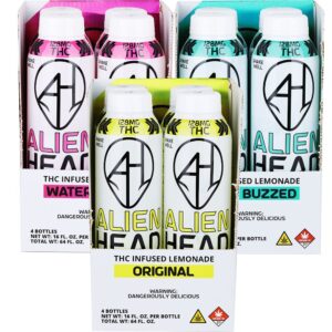 Alien Head D9 THC Lemonade | 16oz | 128mg | 4ct Display