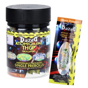 25CT JAR - Dazed Atomic Blenz THCP THCA Pre-Rolls - .75g / 1pc / Assorted Strains