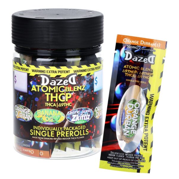 Dazed Atomic Blenz THCP THCA Pre-Rolls - .75g / 1pc / Assorted Strains | 25CT JAR