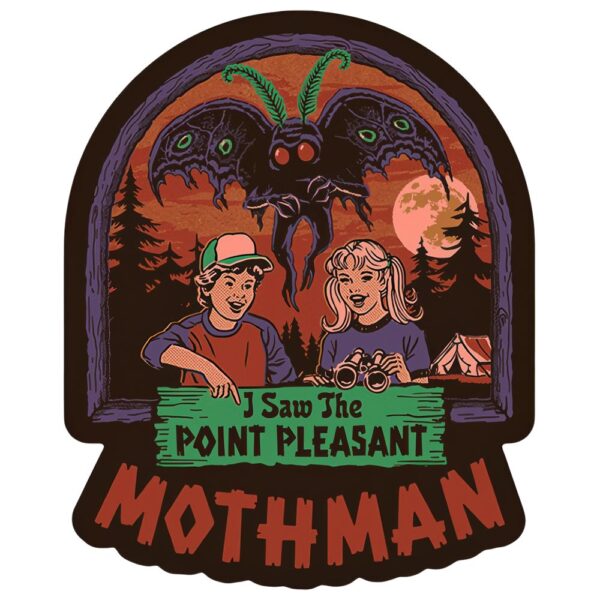 Steven Rhodes Sticker - I Saw The Point Pleasant Mothman / 4" x 5"