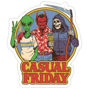 Steven Rhodes Sticker - Casual Friday / 4.8" x 5.5"