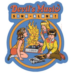 Steven Rhodes Sticker - Devil's Music Sing Along / 4.4" x 4.9"