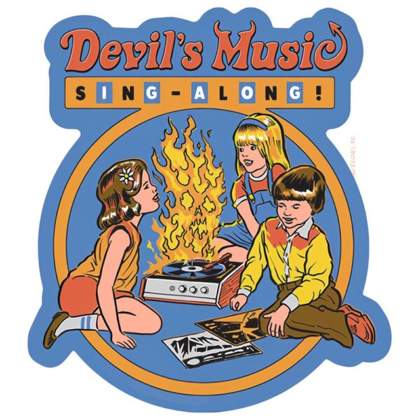Steven Rhodes Sticker - Devil's Music Sing Along / 4.4" x 4.9"