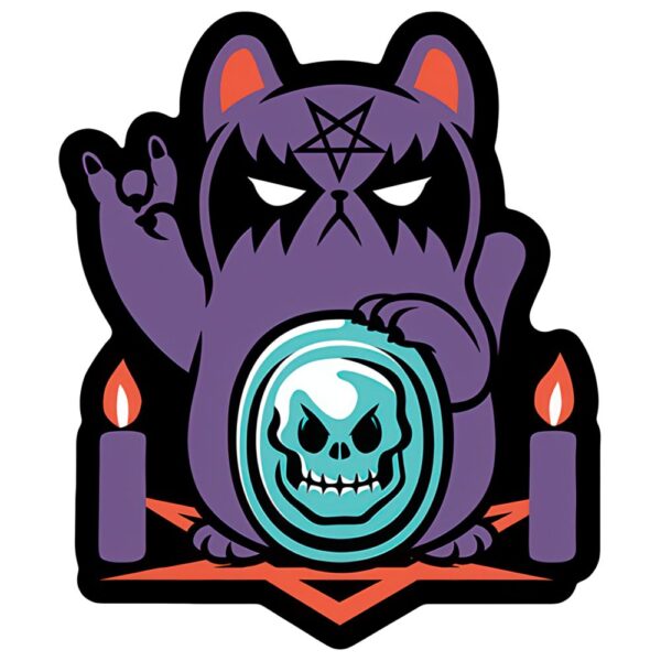 Tobe Fonseca Sticker - Satanic Cat / 4" x 5"