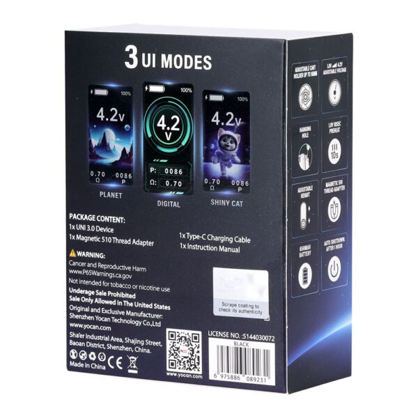 Yocan UNI 3.0 Universal Box Mod | 650mAh - Image 10