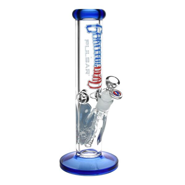 Grateful Dead x Pulsar Space Your Face Straight Tube Glass Water Pipe - 11.75" / 14mm F - Image 2
