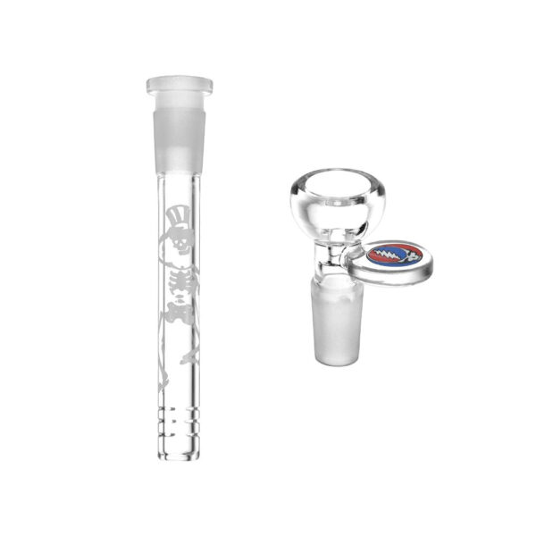 Grateful Dead x Pulsar Space Your Face Straight Tube Glass Water Pipe - 11.75" / 14mm F - Image 4
