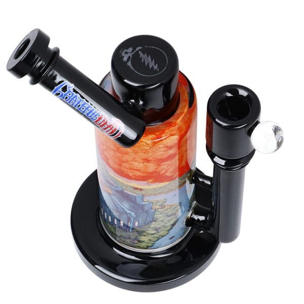 Grateful Dead x Pulsar Inside Print Water Pipe - 8.5" / 14mm F / Boxer - Image 4