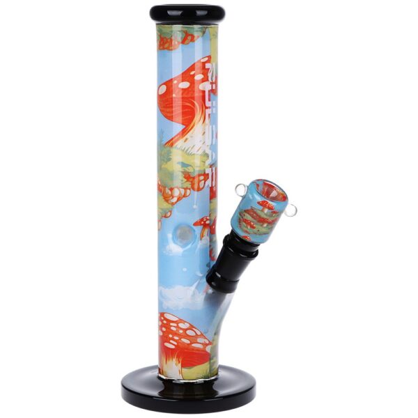 Pulsar Inside Print Straight Tube Glass Water Pipe | 11.25" | 14mm F - Image 2