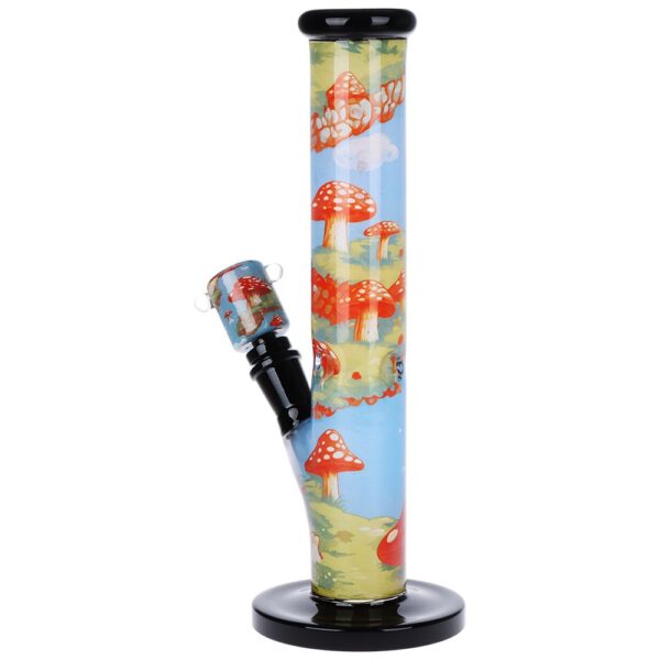 Pulsar Inside Print Straight Tube Glass Water Pipe | 11.25" | 14mm F - Image 3