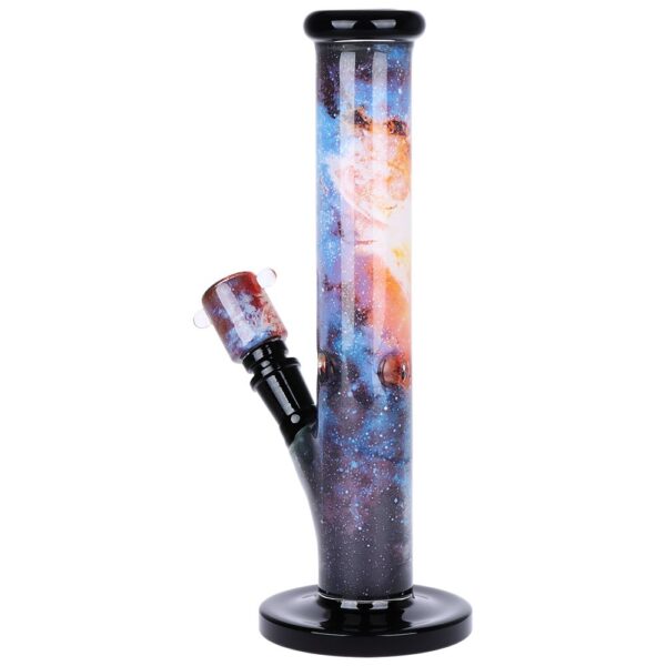 Pulsar Inside Print Straight Tube Glass Water Pipe | 11.25" | 14mm F - Image 5