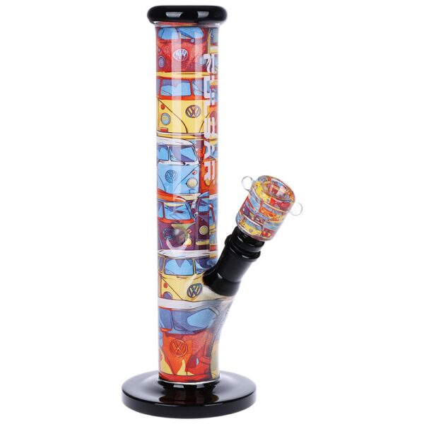 Pulsar Inside Print Straight Tube Glass Water Pipe | 11.25" | 14mm F - Image 6