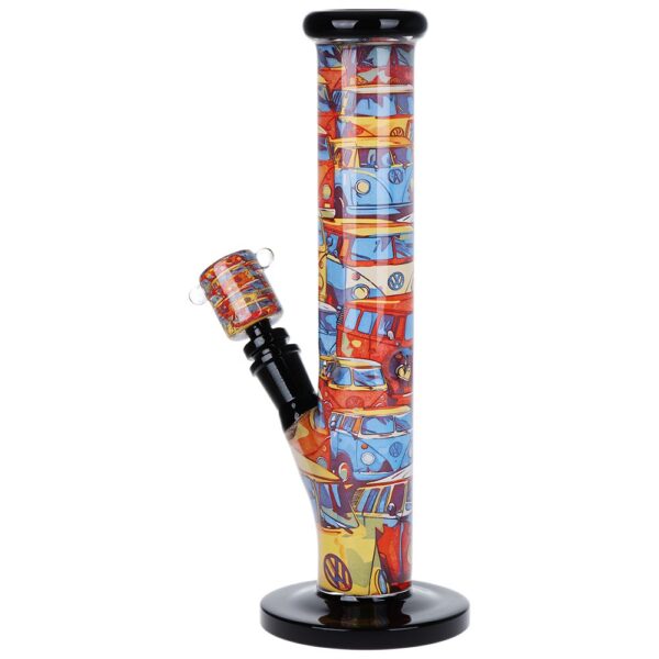 Pulsar Inside Print Straight Tube Glass Water Pipe | 11.25" | 14mm F - Image 7