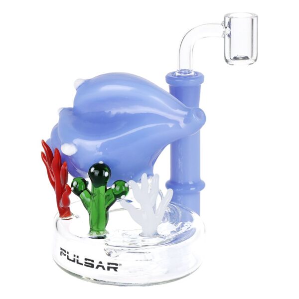 Pulsar Conch Reef Mini Glass Dab Rig - 4" / 14mm F / Colors Vary - Image 2