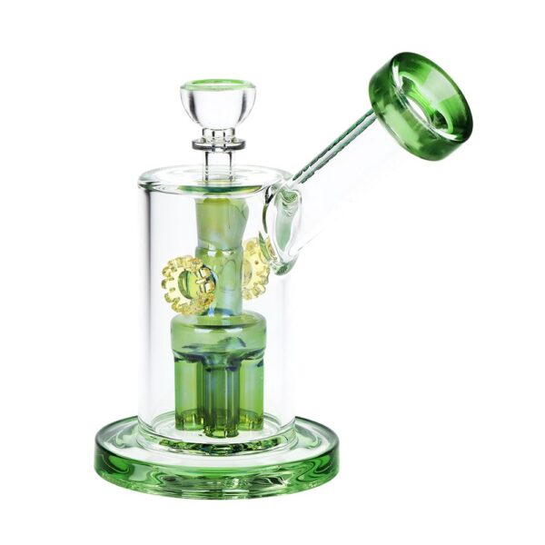 SeshGear Steampunk Gears Fumed Perc Glass Water Pipe | 6.5" | 14mm F - Image 3