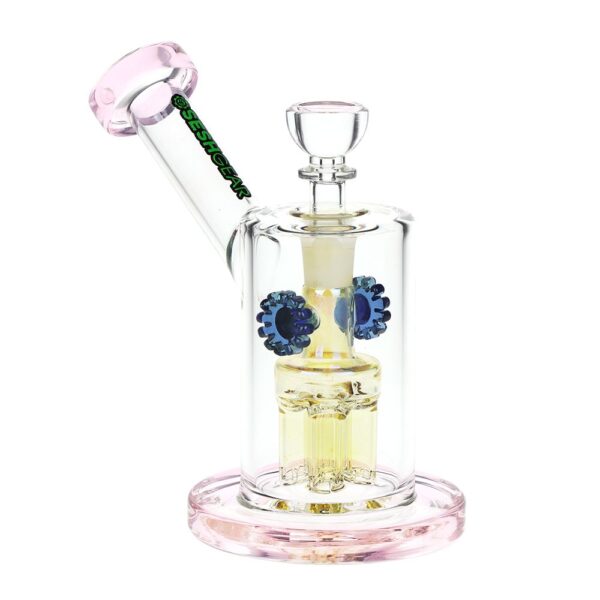 SeshGear Steampunk Gears Fumed Perc Glass Water Pipe | 6.5" | 14mm F - Image 4