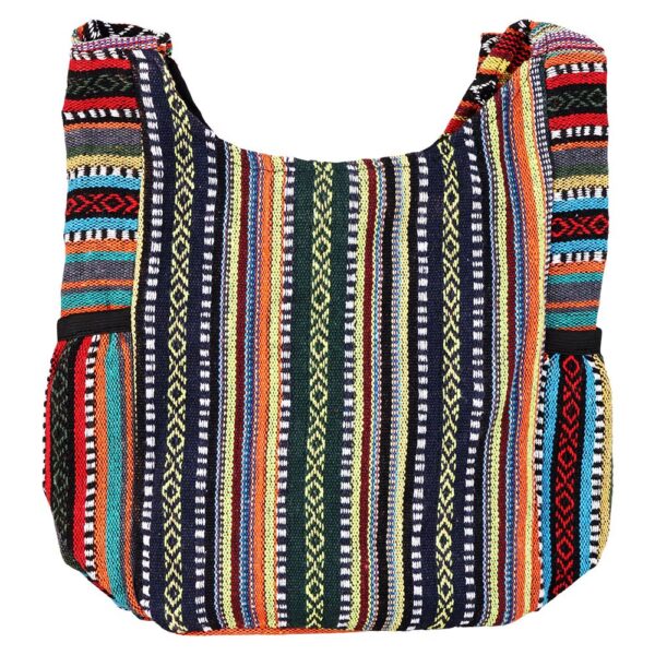 ThreadHeads Scenic Beach Aztec Patchwork Shoulder Sling Bag - 10.5"x10.5" - Image 2
