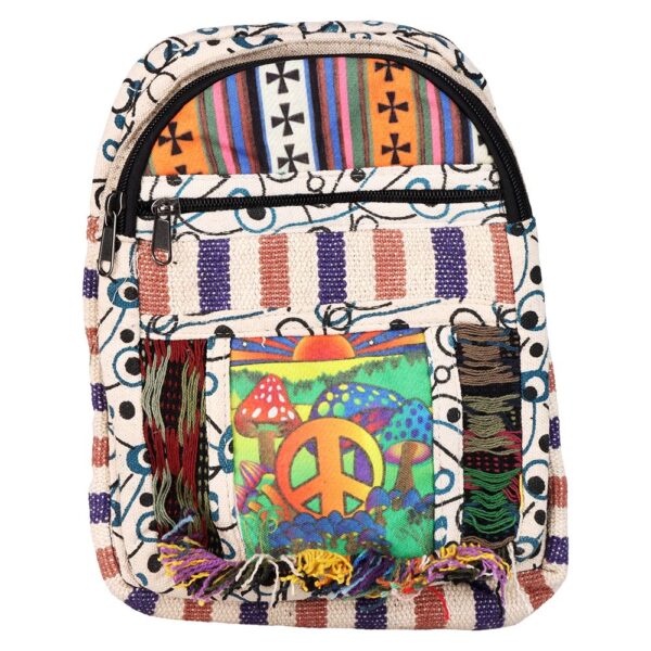 ThreadHeads Peaceful Shroom Patchwork Crossbody Bag - 10"x8"