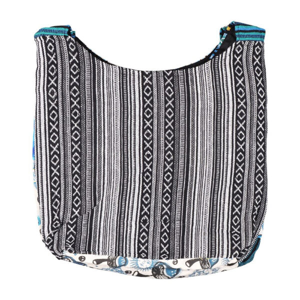 ThreadHeads Mushroom Sun Aztec Razor-Cut Patchwork Shoulder Sling Bag - 15"x15" - Image 2