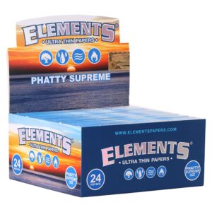 Elements Phatty Supreme Rolling Papers | 24pc Display